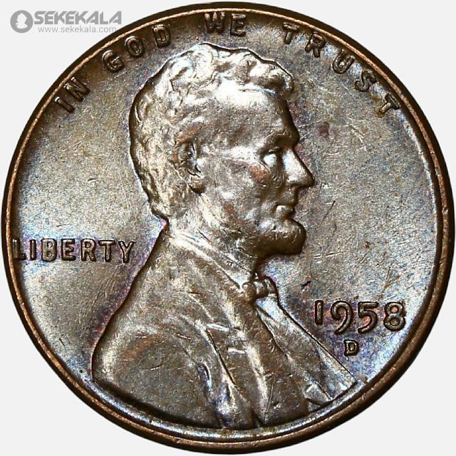 coin colletion store sekekala.comسکه خارجی 040704 (157) سکه 1 سنت قدیمی لینکلن آمریکا 1958 (کیفیت UNC)