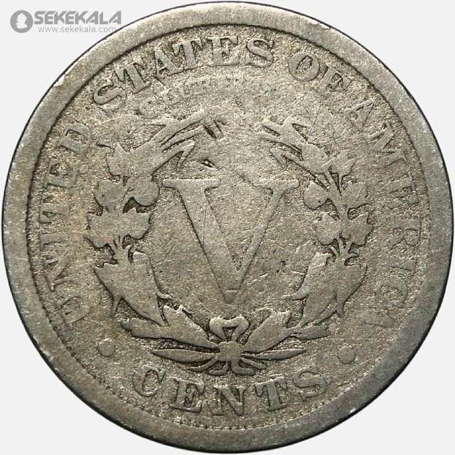 سکه 5 سنت قدیمی آمریکا 1906 (Liberty ـ آزادی)
