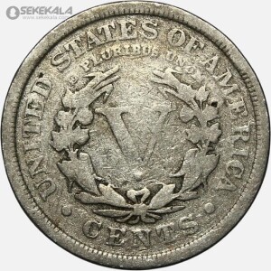 سکه 5 سنت قدیمی آمریکا 1909 (Liberty ـ آزادی)