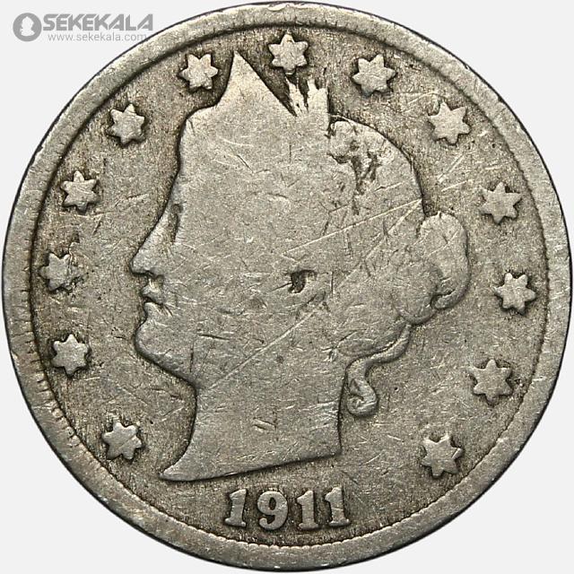 coin colletion store sekekala.comسکه خارجی 040704 (209) سکه 5 سنت قدیمی آمریکا 1911 (Liberty ـ آزادی)