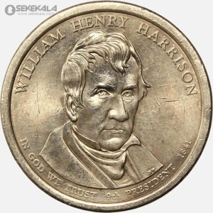 سکه 1 دلار ریاست جمهوری آمریکا 2009 (ویلیام هنری هریسون)(AU)