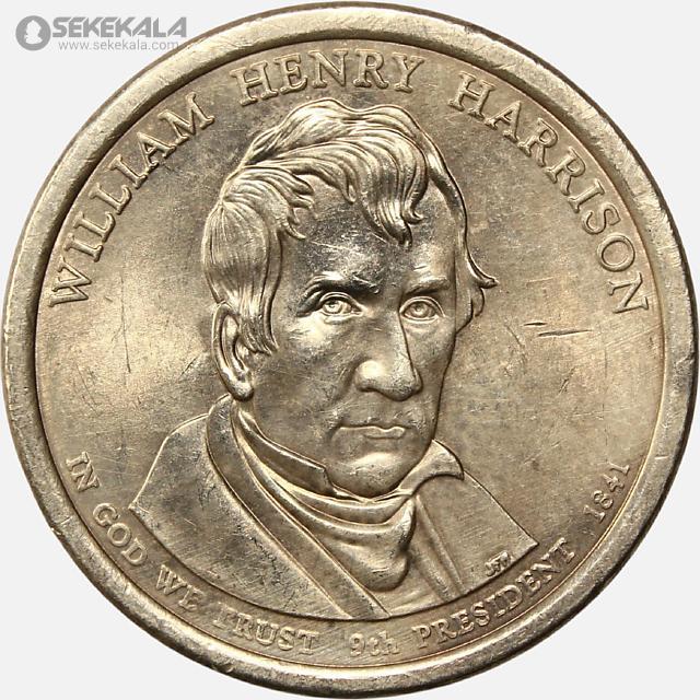 coin colletion store sekekala.comسکه خارجی 040704 (297) سکه 1 دلار ریاست جمهوری آمریکا 2009 (ویلیام هنری هریسون)(AU)