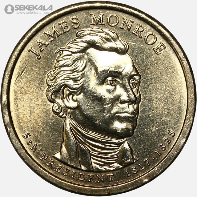 سکه 1 دلار ریاست جمهوری آمریکا 2008 (جیمز مونروئه)(AU)