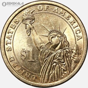 سکه 1 دلار ریاست جمهوری آمریکا 2008 (مارتین ون بورن)(AU)