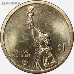 سکه 1 دلار یادبودی کمیاب آمریکا 2023 (راه آهن زیرزمینی)(UNC)