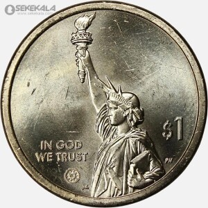 سکه 1 دلار یادبودی کمیاب آمریکا 2025 (مرکز فضایی جانسون - هیوستون)(UNC)