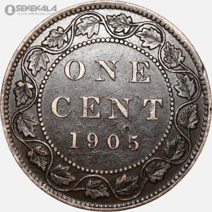 سکه 1 سنت کمیاب کانادا 1905 (ادوارد هفتم)