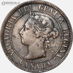 سکه 1 سنت کمیاب کانادا 1893 (ملکه ویکتوریا)