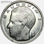 سکه 1 فرانک بلژیک 1991 (BELGIQUE)(بودوین اول)(AU)
