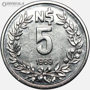 سکه 5 پزو اروگوئه 1989 (AU)