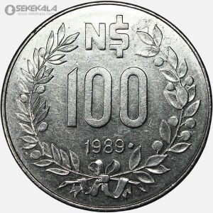 سکه 100 پزو اروگوئه 1989 (AU)