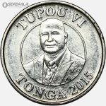 سکه 5 سنیتی کمیاب تونگا 2015 (UNC)