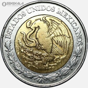 سکه 2 پزو دوفلزی مکزیک 1994