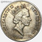 سکه 20 سنت نیوزلند 1990