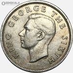 سکه 1 شیلینگ کمیاب نیوزلند 1950 (جرج ششم)