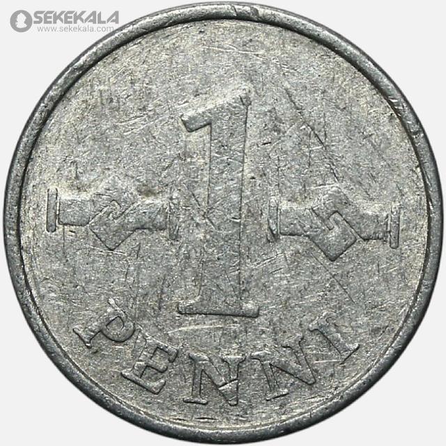 سکه خارجی کلکسیونی coin collection store 040621 (297) سکه 1 پنیا فنلاند 1973