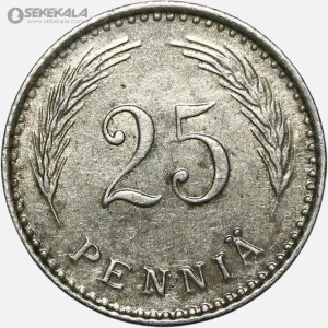 سکه 25 پنیا کمیاب فنلاند 1921