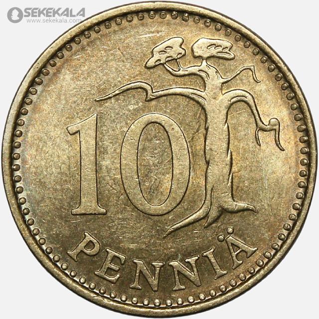 سکه خارجی کلکسیونی coin collection store 040621 (305) سکه 10 پنیا فنلاند 1975 (UNC)