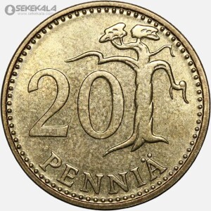 سکه 20 پنیا فنلاند 1972 (AU)