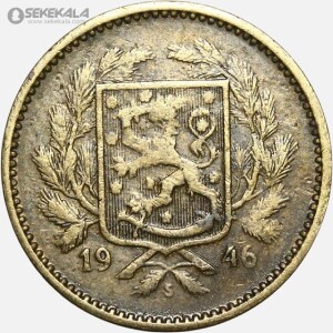 سکه 5 مارکا فنلاند 1946 (بسیار کمیاب)