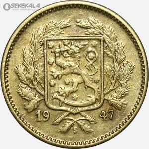 سکه 5 مارکا فنلاند 1947 (بسیار کمیاب)
