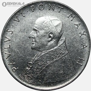 سکه 100 لیره کمیاب واتیکان 1964