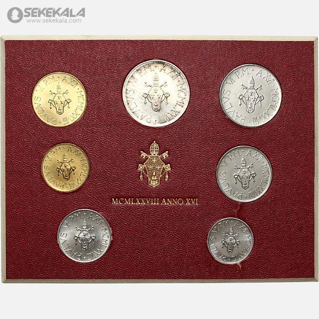 coin collection stoer sekekala.com040716 (17) پک سکه های کمیاب واتیکان 1978 (500 لیره نقره)