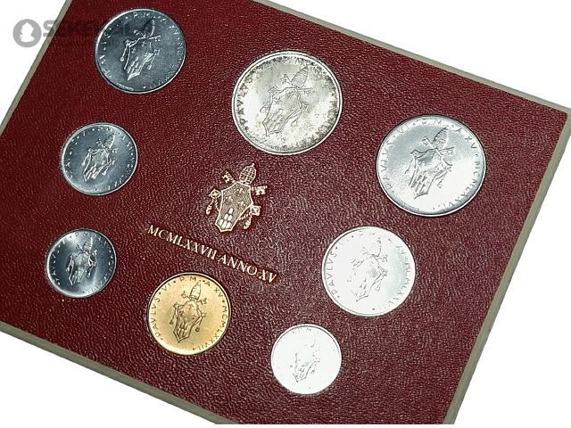 coin collection stoer sekekala.com040716 (35) پک سکه های کمیاب واتیکان 1977 (500 لیره نقره)