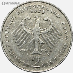 سکه 2 مارک یادبودی آلمان 1973