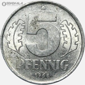 سکه 5 فنیگ آلمان شرقی 1968 (AU)