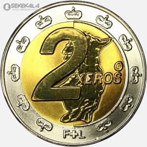 سکه 2 Xeros لیختن اشتاین 2011 (نمونه)(UNC)