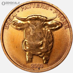 سکه 2 Europ Ceroc سوئیس 2003 (نمونه)(UNC)