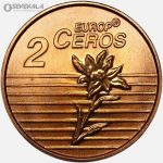 سکه 2 Europ Ceroc سوئیس 2003 (نمونه)(UNC)