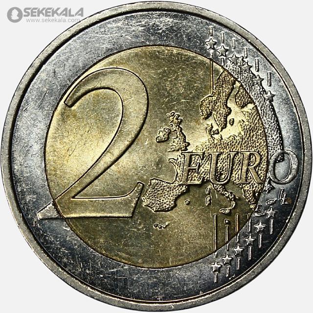 coin collection store rare coin www.sekekala.com040717 (202) سکه 2 یورو یادبودی فرانسه 2009 (دهمین سال اتحادیه اروپا یورو)(+AU)