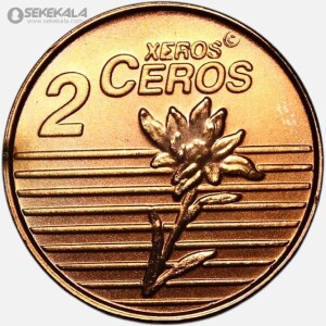 سکه 2 زیروس لیختن اشتاین 2011 (نمونه)(UNC)