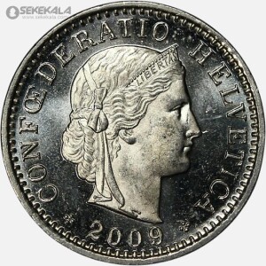 سکه 20 راپن سوئیس 2009 (UNC)