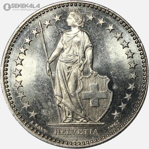 سکه 2 فرانک سوئیس 2010 (+AU)