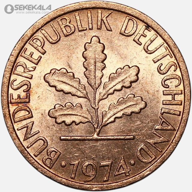 coin collection store rare coin www.sekekala.com040717 (74) سکه 1 فنیگ آلمان 1974 (UNC)