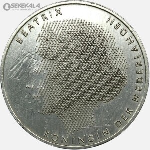 سکه 50 گولدن نقره یادبودی هلند 1988 (سیصدمین سالگرد شاه ویلیام و ملکه مری)