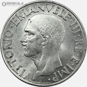 سکه 1 لیره کمیاب ایتالیا 1942 (امانوئل سوم)(UNC)