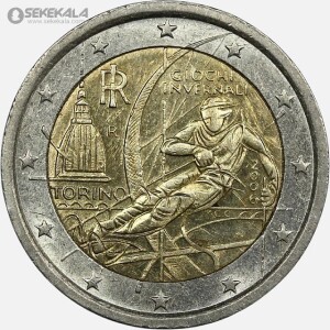 سکه 2 یورو یادبودی ایتالیا 2006 (المپیک زمستانی تورین)