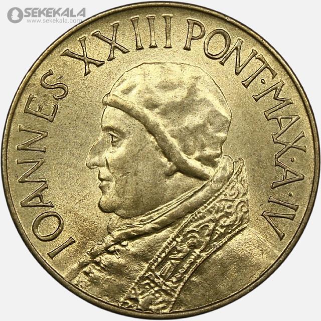 coin collection store سکه خارجی www.sekekala.com. 040808 (53) سکه 20 لیره واتیکان 1962 (بسیار کمیاب)(UNC)