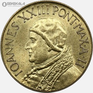 سکه 20 لیره واتیکان 1960 (بسیار کمیاب)(UNC)