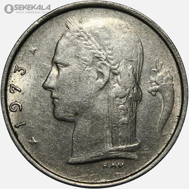 coin colletion store sekekala.comسکه خارجی 040704 (423) سکه 1 فرانک بلژیک 1973 (BELGIË)(AU)