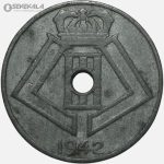 سکه 5 سنتیم قدیمی بلژیک 1942 (لئوپولد سوم)