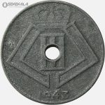 سکه 5 سنتیم قدیمی بلژیک 1943 (لئوپولد سوم)