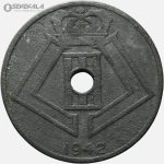 سکه 25 سنتیم قدیمی بلژیک 1942 (لئوپولد سوم)