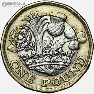 سکه 1 پوند دوفلزی انگلیس 2016 (ملکه الیزابت)