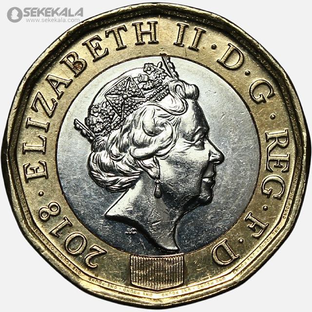 coin colletion store sekekala.comسکه خارجی 040704 (510) سکه 1 پوند دوفلزی انگلیس 2018 (ملکه الیزابت)(AU)