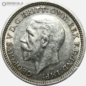 سکه 3 پنس نقره انگلیس 1936 (جرج پنجم)(AU)